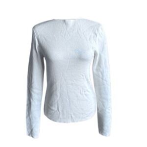 Commense Knit Top Long Sleeve Black White Reversible Sweater SZ L NEW